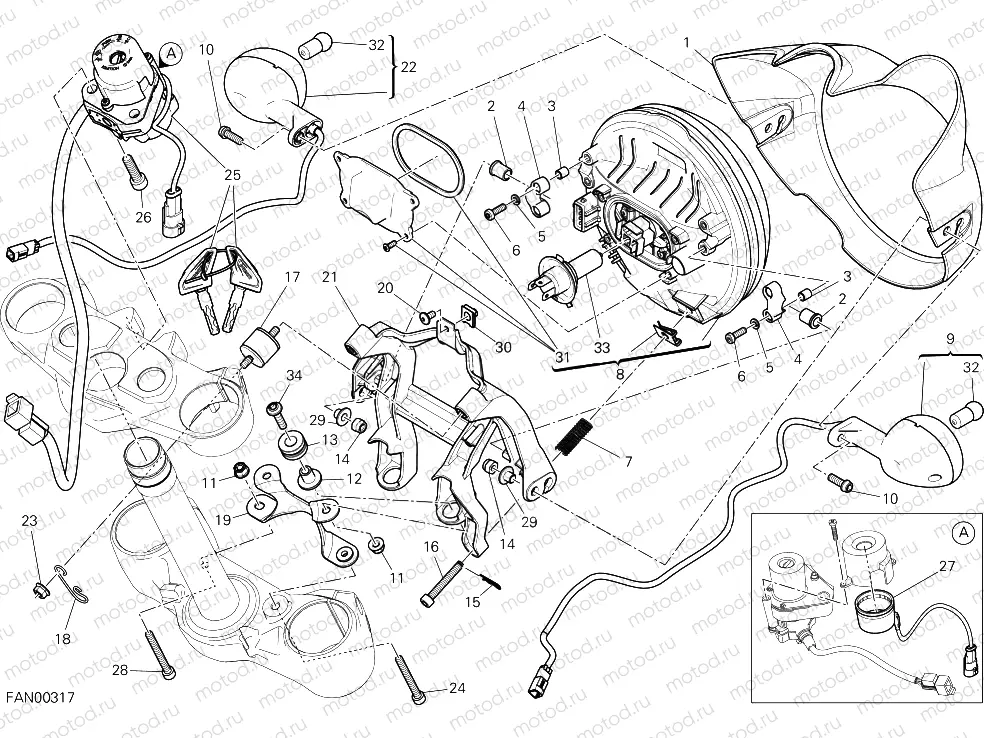 HEADLIGHT [MOD:SCR800C;XST:EUR,ROK,TWN]