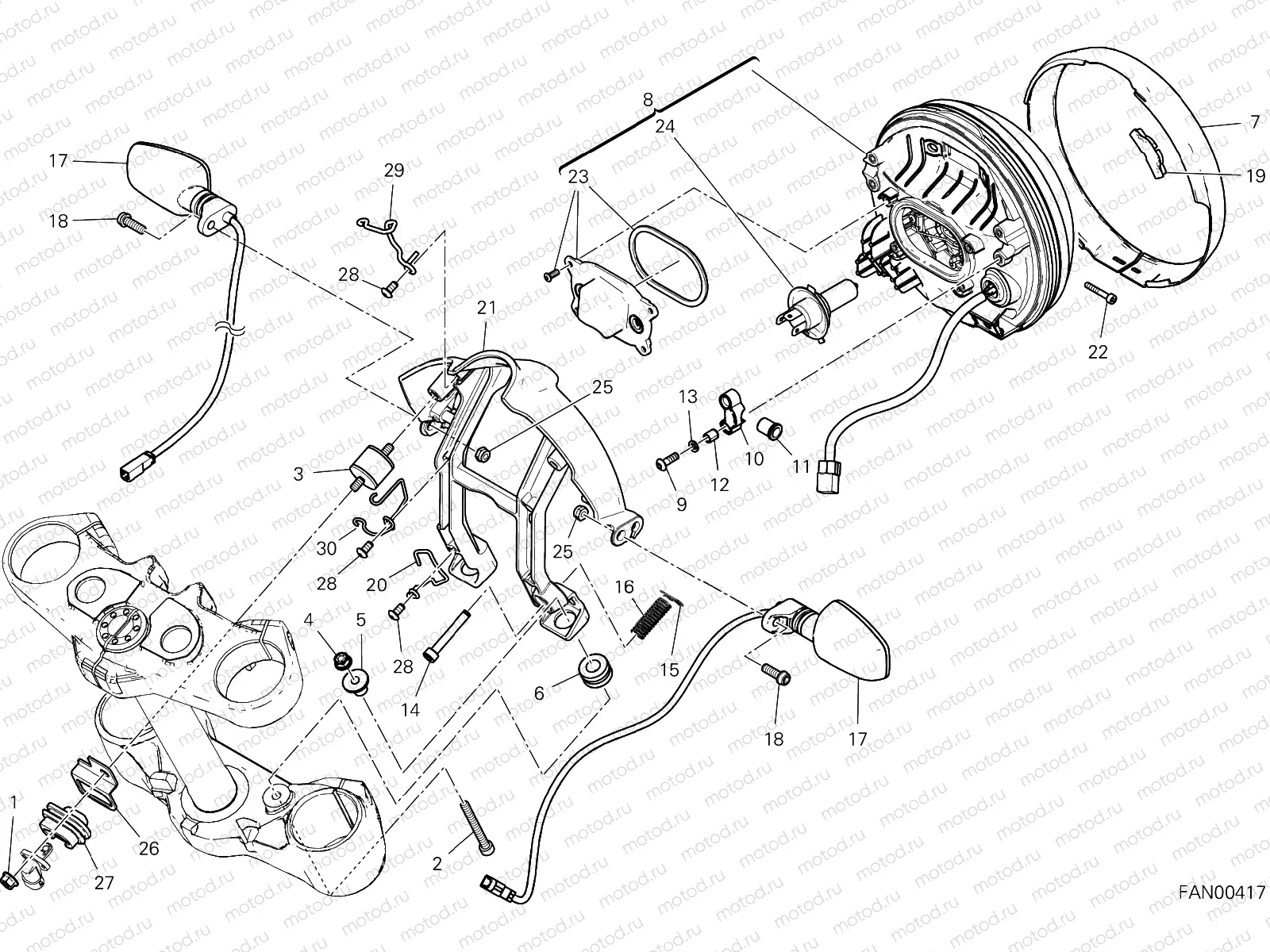 HEADLIGHT [MOD:SCR800UM;XST:EUR,GSO,ROK,TWN]