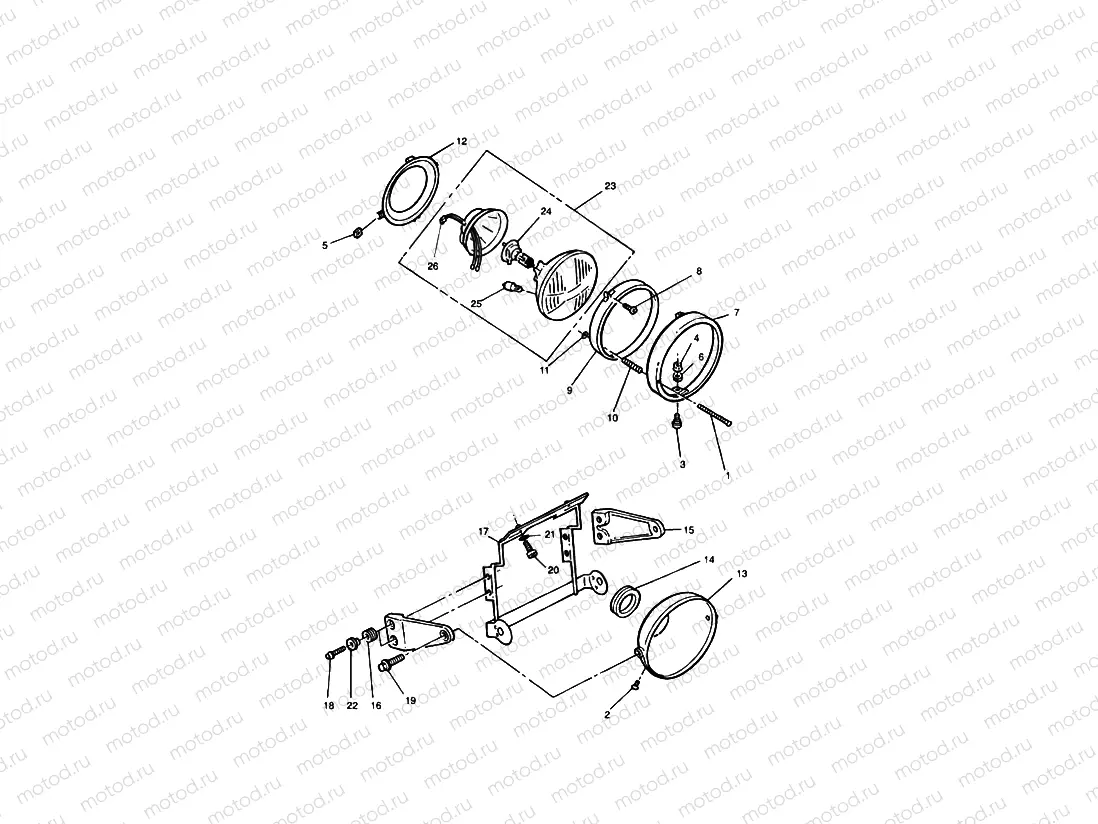 Headlight & Mountings > VIN 9082