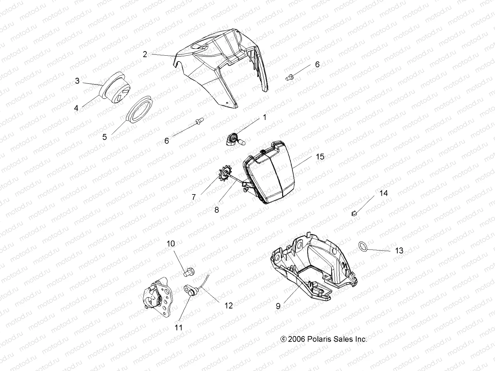 HEADLIGHT POD and SPEEDOMETER - A07MH68AX/AY/AZ (49ATVHEADLIGHT07700) | HEADLIGHT POD and SPEEDOMETER - A07MH68AX/AY/AZ (49ATVHEADLIGHT07700)