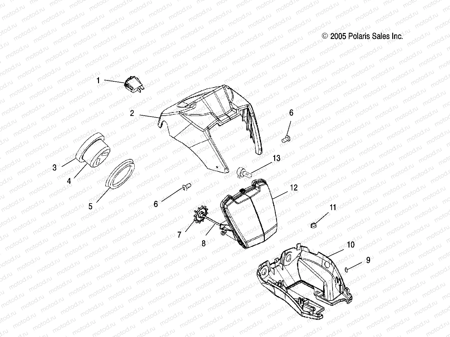 HEADLIGHT POD and SPEEDOMETER - A07TH76AU/TN76AF/AL/AU (4999204069920406C06) | HEADLIGHT POD and SPEEDOMETER - A07TH76AU/TN76AF/AL/AU (4999204069920406C06)