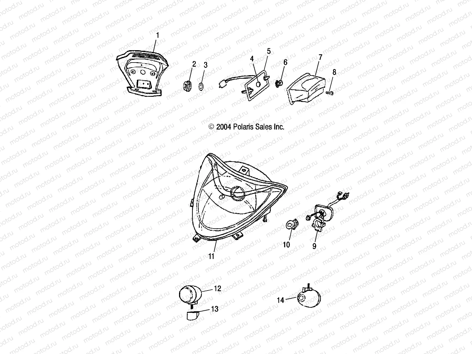 HEADLIGHT/TAILLIGHT - A05PB20EA/EB/EC/ED (4999709970C06) | HEADLIGHT/TAILLIGHT - A05PB20EA/EB/EC/ED (4999709970C06)