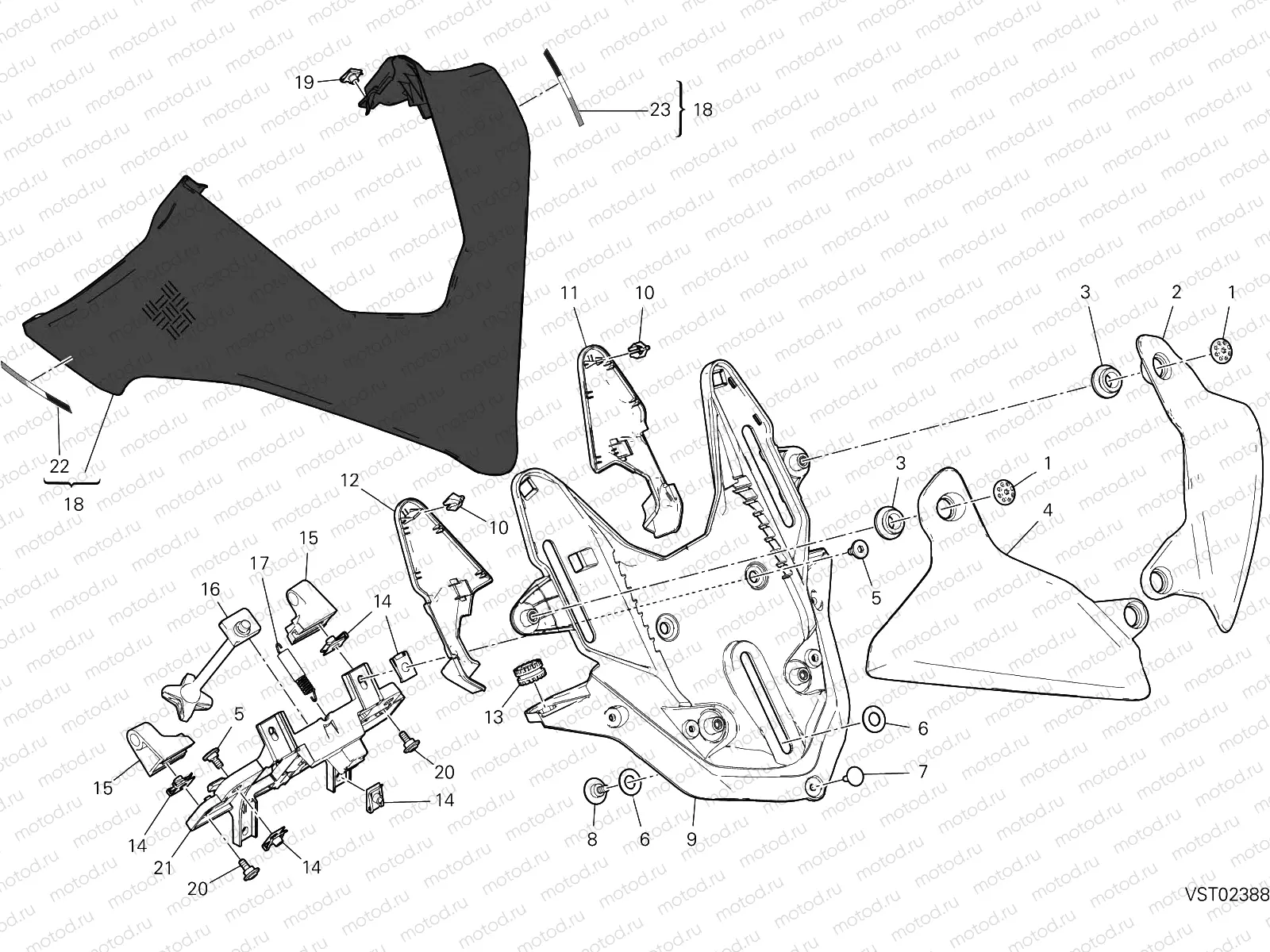 HEALDIGHT FAIRING SUPPORT