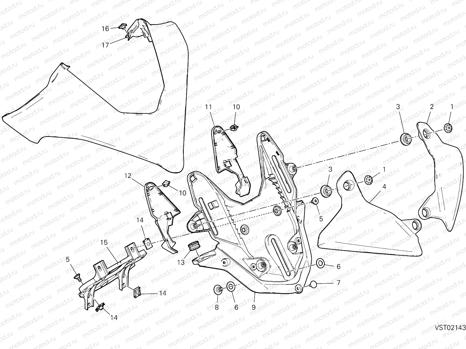 HEALDIGHT FAIRING SUPPORT