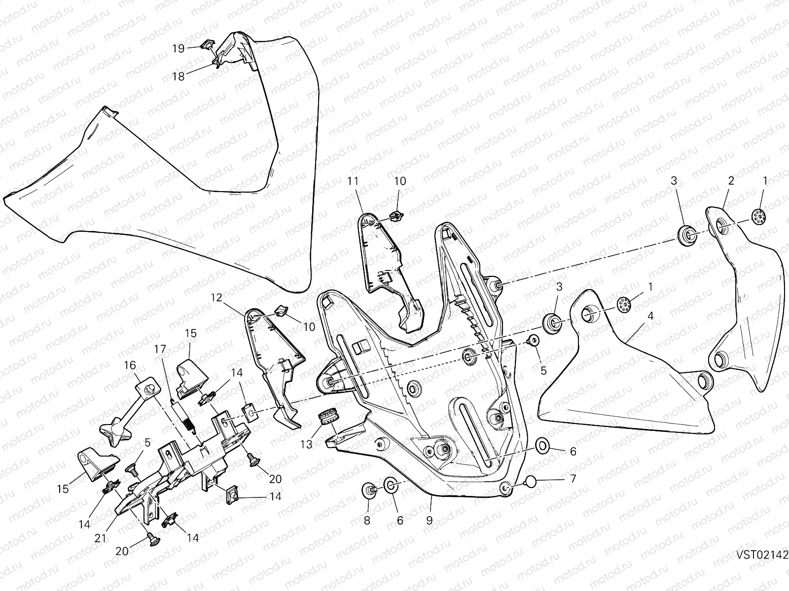 HEALDIGHT FAIRING SUPPORT