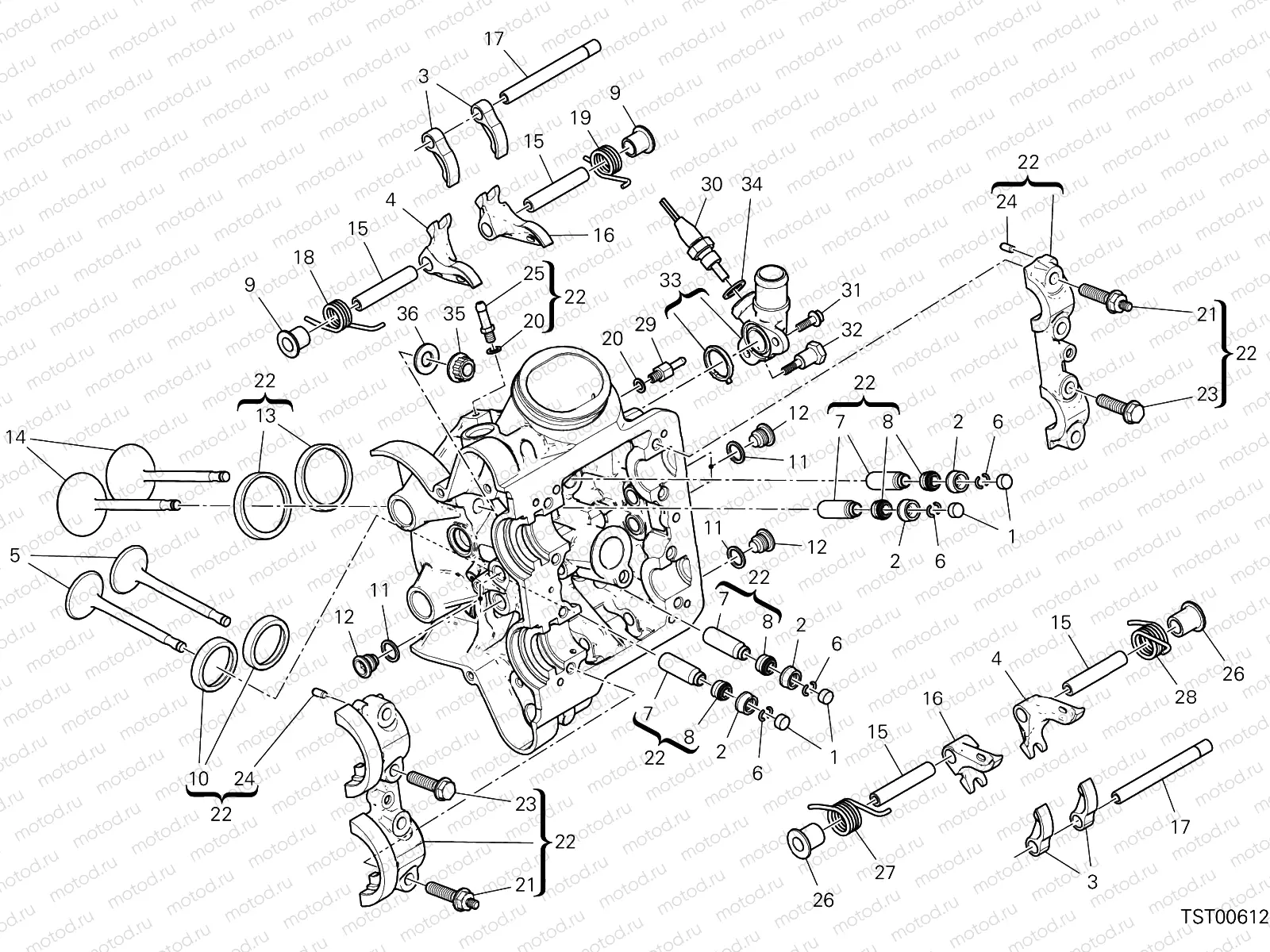HORIZONTAL CYLINDER HEAD [MOD:MS1260SA]