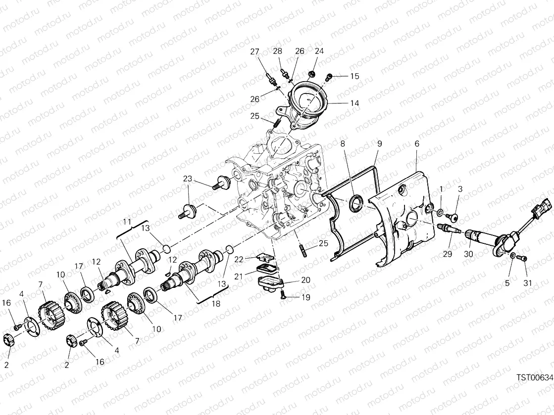 Horizontal Cylinder Head & Timing System