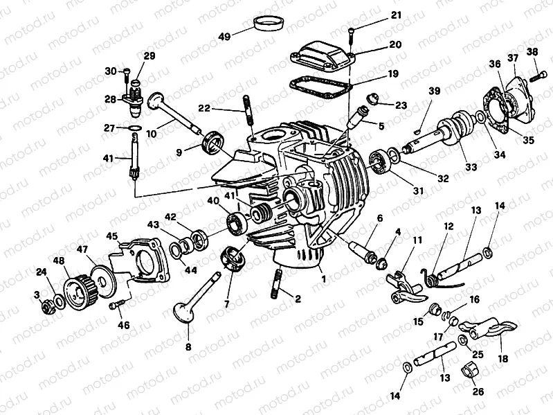 HORIZONTAL CYLINDER HEAD » VALVE DRIVE