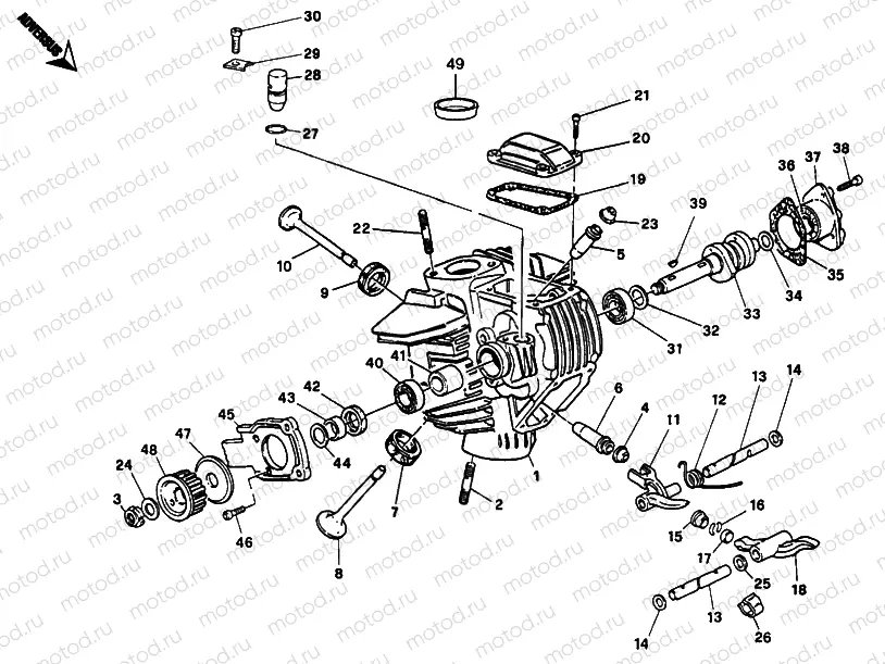 HORIZONTAL CYLINDER HEAD » VALVE DRIVE