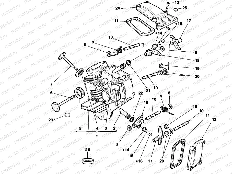 HORIZONTAL CYLINDER HEAD » VALVE DRIVE