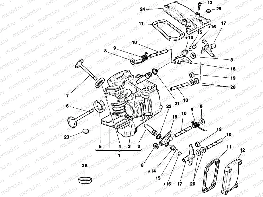 HORIZONTAL CYLINDER HEAD » VALVE DRIVE