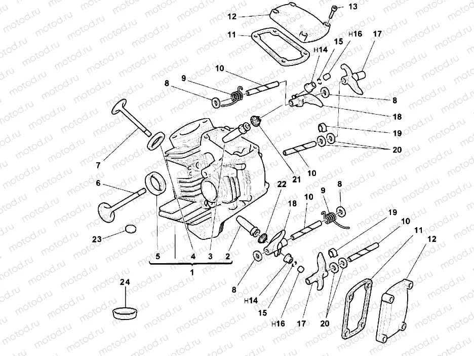 HORIZONTAL CYLINDER HEAD » VALVE DRIVE