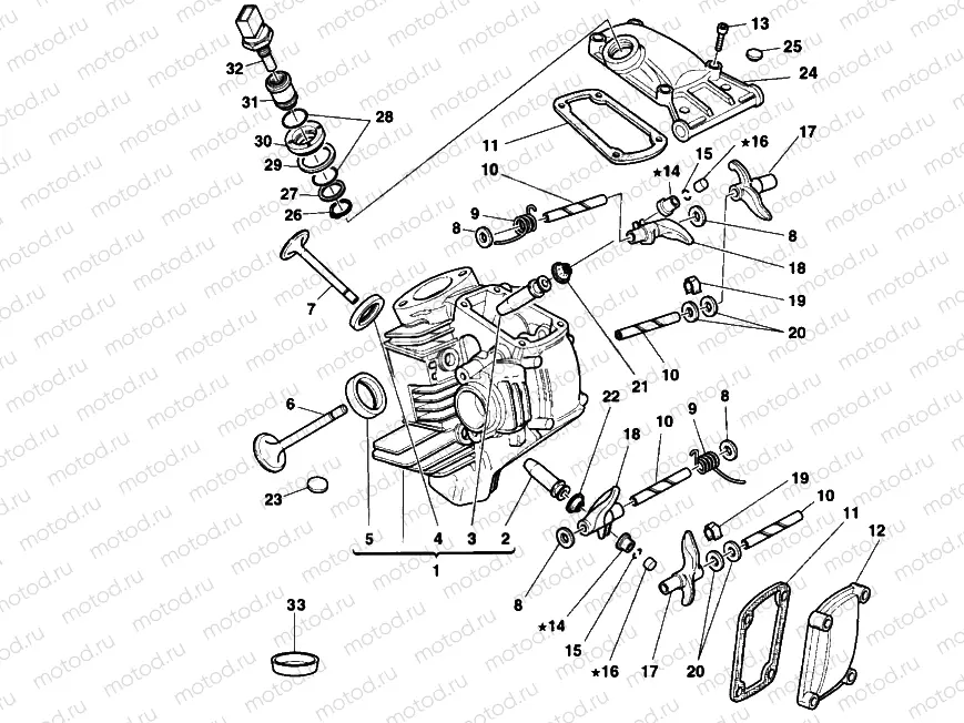 HORIZONTAL CYLINDER HEAD » VALVE DRIVE