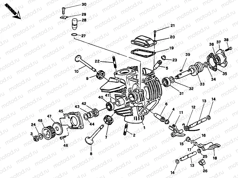 HORIZONTAL CYLINDER HEAD » VALVE DRIVE