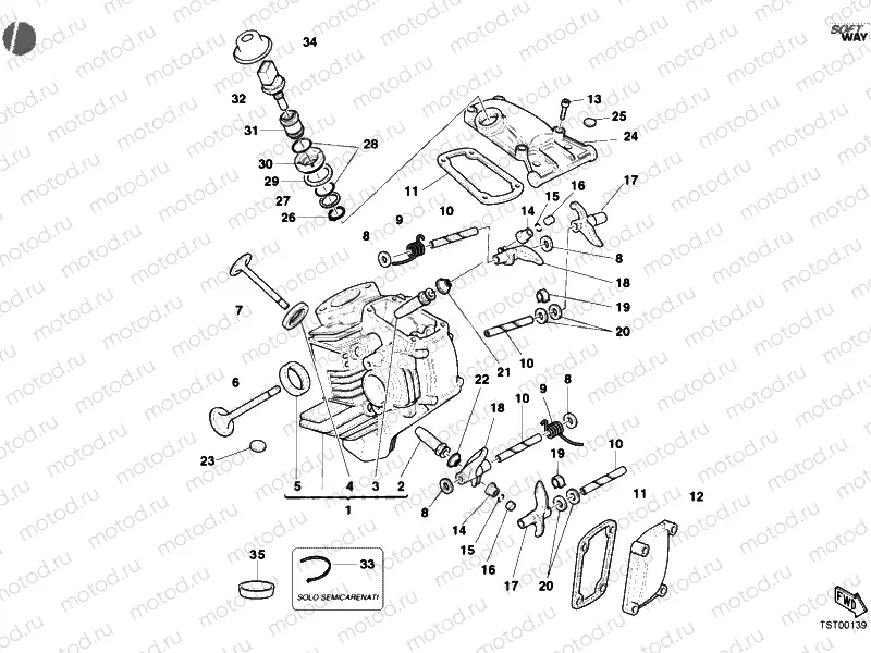 HORIZONTAL CYLINDER HEAD » VALVE DRIVE