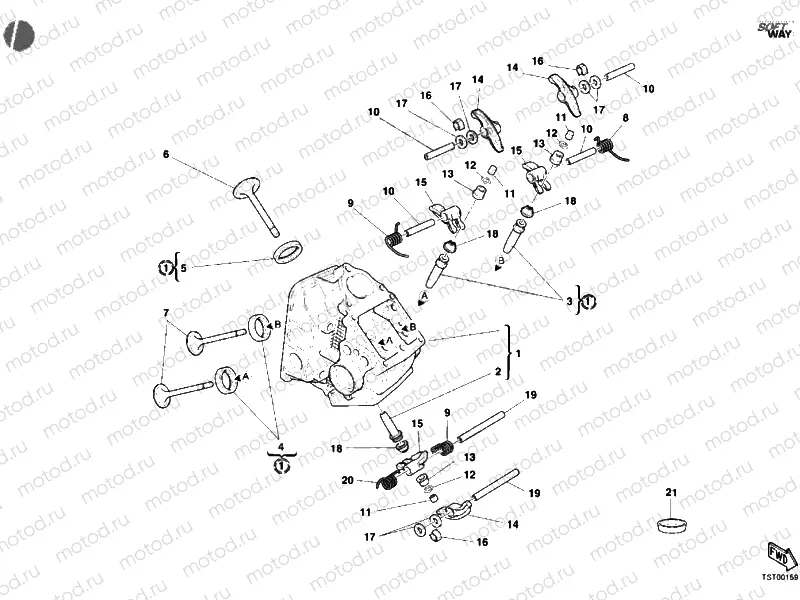 HORIZONTAL CYLINDER HEAD » VALVE DRIVE
