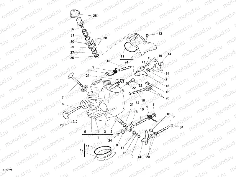 HORIZONTAL CYLINDER HEAD » VALVE DRIVE