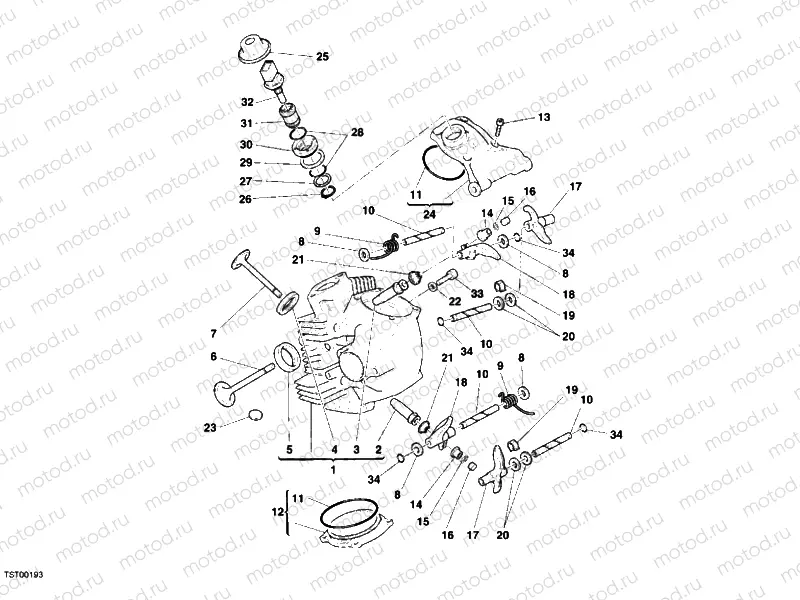 HORIZONTAL CYLINDER HEAD » VALVE DRIVE