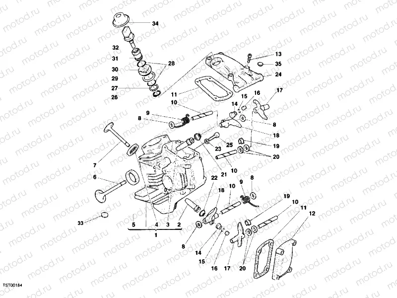 HORIZONTAL CYLINDER HEAD » VALVE DRIVE