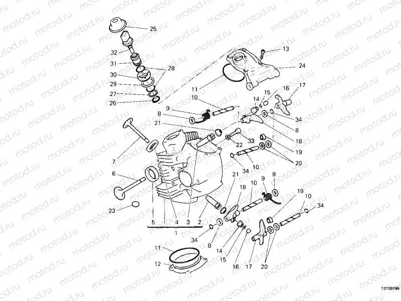 HORIZONTAL CYLINDER HEAD » VALVE DRIVE