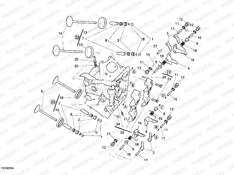 HORIZONTAL CYLINDER HEAD » VALVE DRIVE