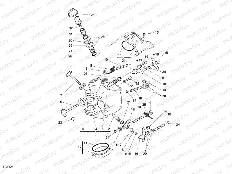 HORIZONTAL CYLINDER HEAD » VALVE DRIVE