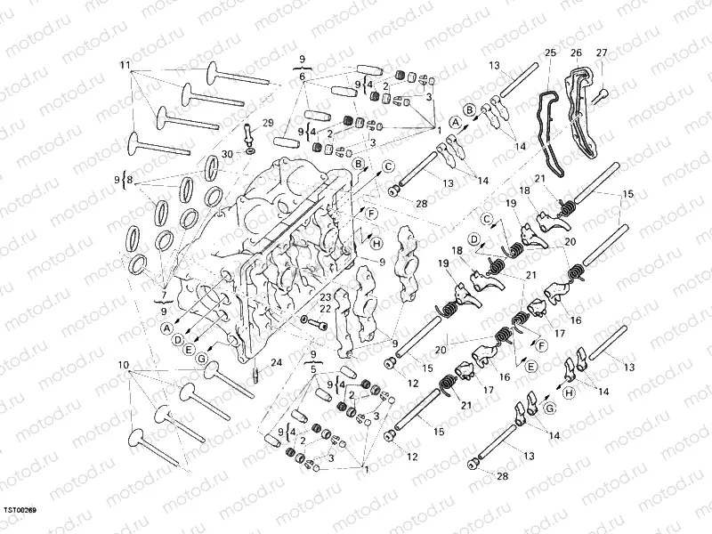 HORIZONTAL CYLINDER HEAD » VALVE DRIVE