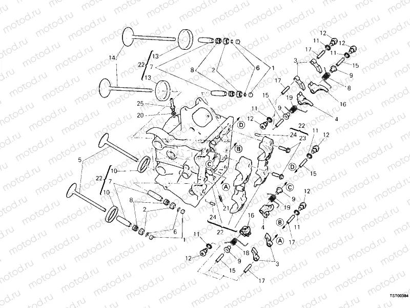 HORIZONTAL CYLINDER HEAD » VALVE DRIVE