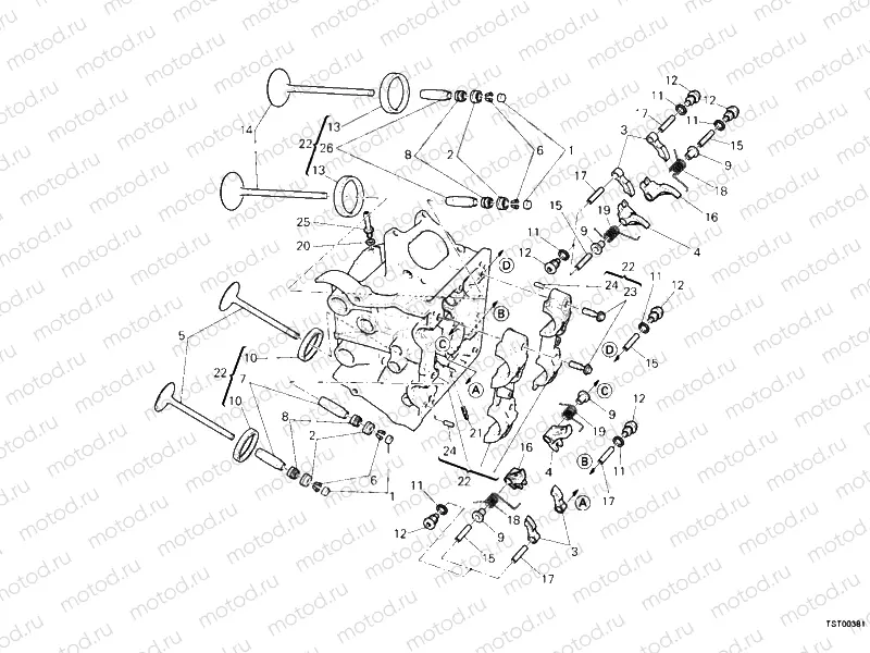 HORIZONTAL CYLINDER HEAD » VALVE DRIVE