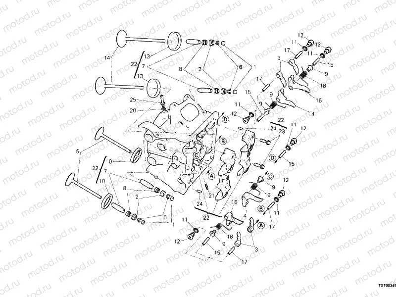 HORIZONTAL CYLINDER HEAD » VALVE DRIVE