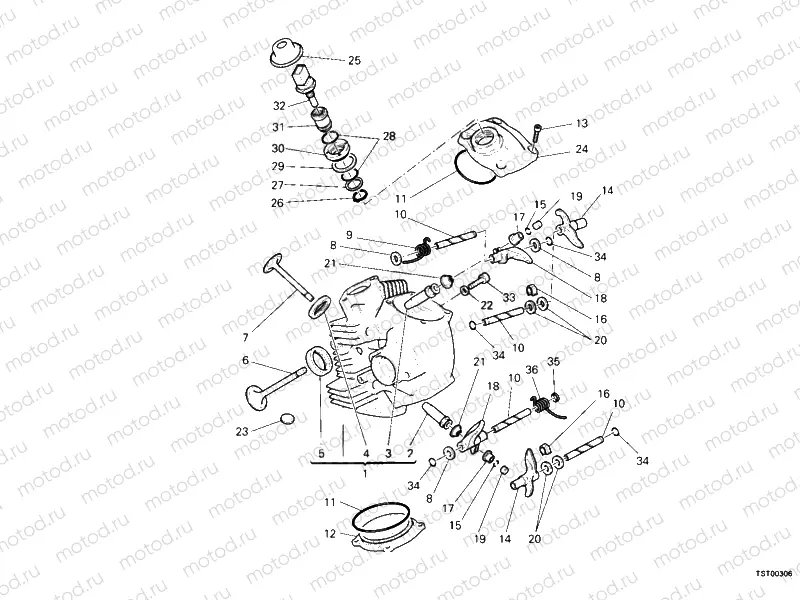 HORIZONTAL CYLINDER HEAD » VALVE DRIVE