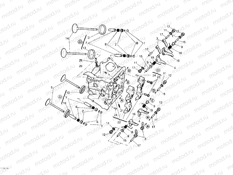 HORIZONTAL CYLINDER HEAD » VALVE DRIVE