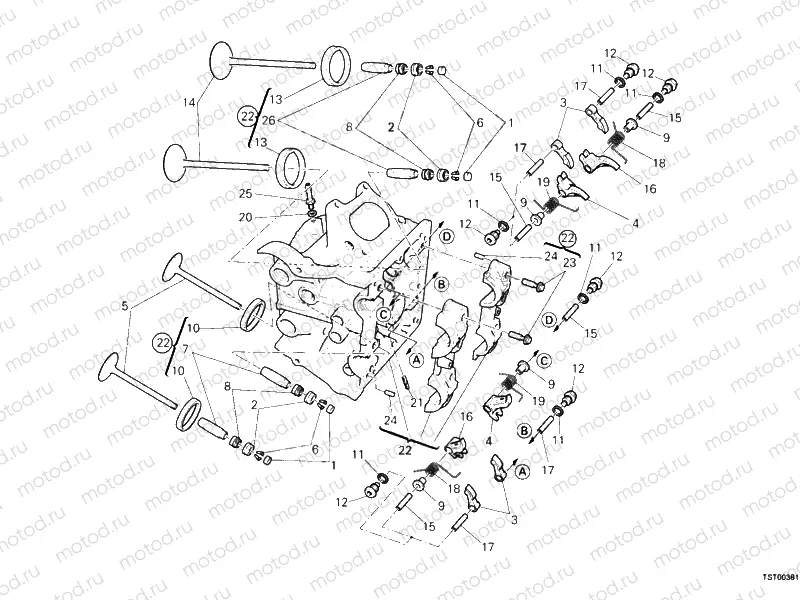 HORIZONTAL CYLINDER HEAD » VALVE DRIVE