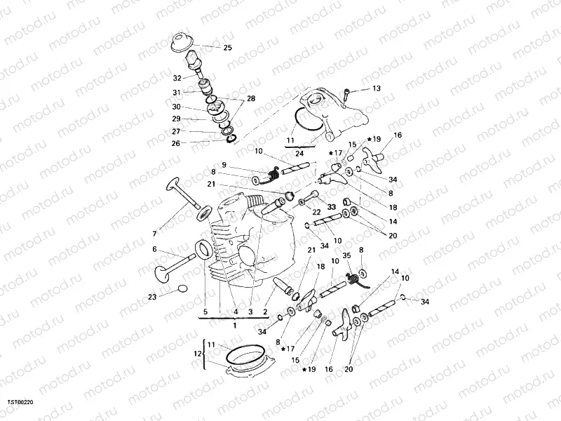 HORIZONTAL CYLINDER HEAD » VALVE DRIVE