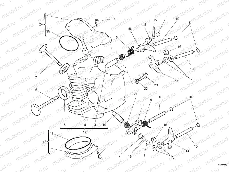 HORIZONTAL CYLINDER HEAD » VALVE DRIVE