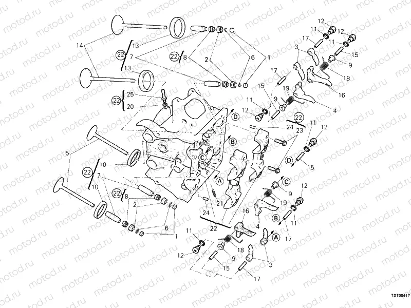 HORIZONTAL CYLINDER HEAD » VALVE DRIVE