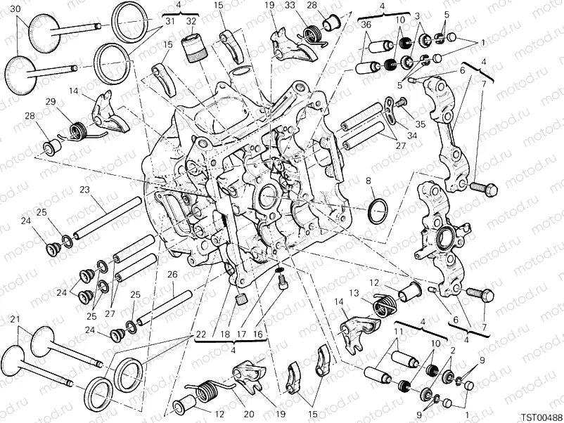 HORIZONTAL CYLINDER HEAD » VALVE DRIVE