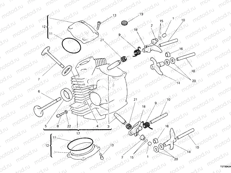 HORIZONTAL CYLINDER HEAD » VALVE DRIVE