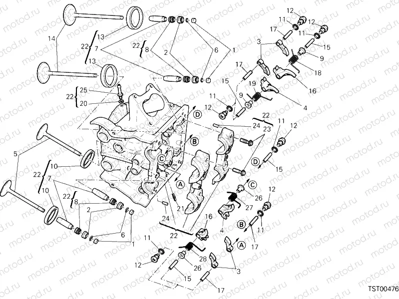 HORIZONTAL CYLINDER HEAD » VALVE DRIVE