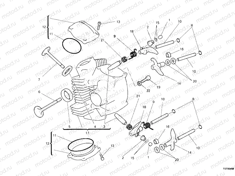 HORIZONTAL CYLINDER HEAD » VALVE DRIVE