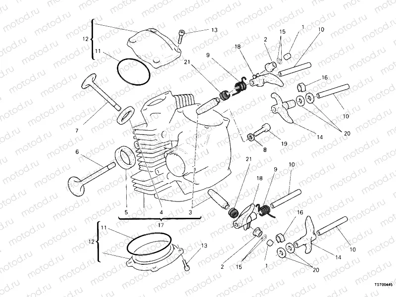 HORIZONTAL CYLINDER HEAD » VALVE DRIVE