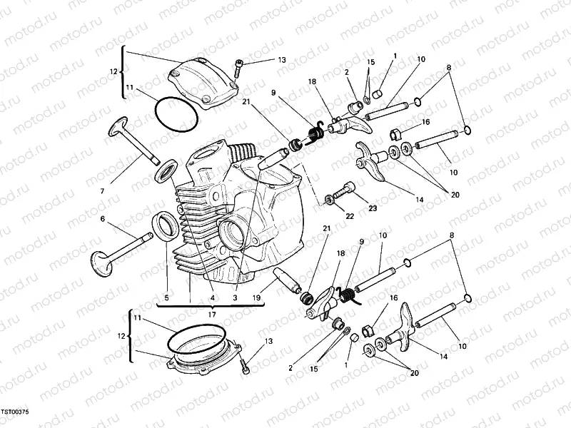 HORIZONTAL CYLINDER HEAD » VALVE DRIVE