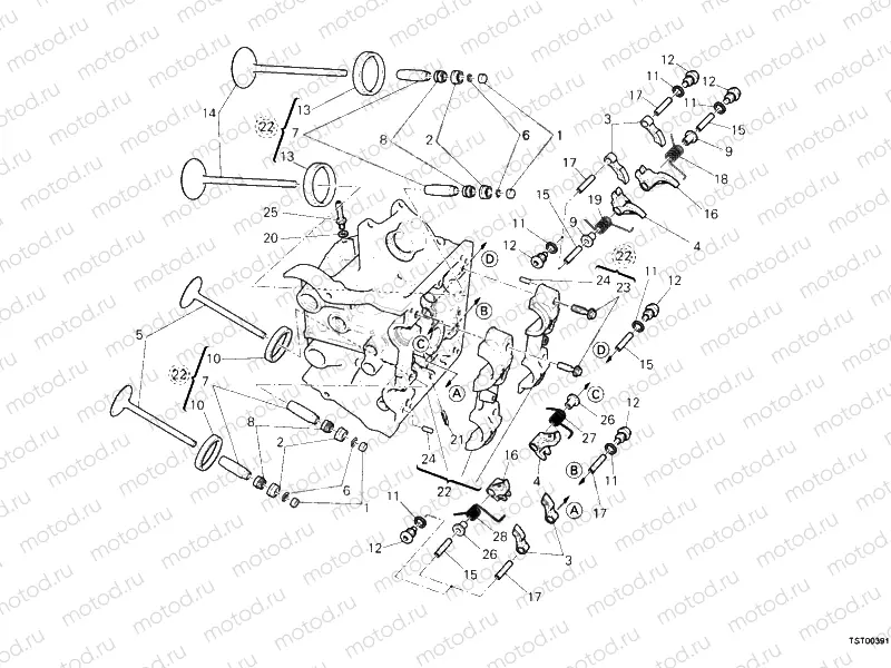 HORIZONTAL CYLINDER HEAD » VALVE DRIVE
