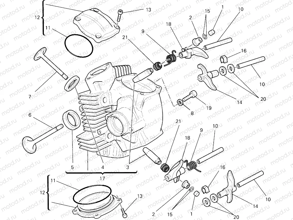 HORIZONTAL CYLINDER HEAD » VALVE DRIVE