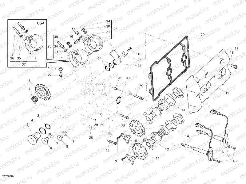 HORIZONTAL HEAD CAMSHAFT » VALVE DRIVE