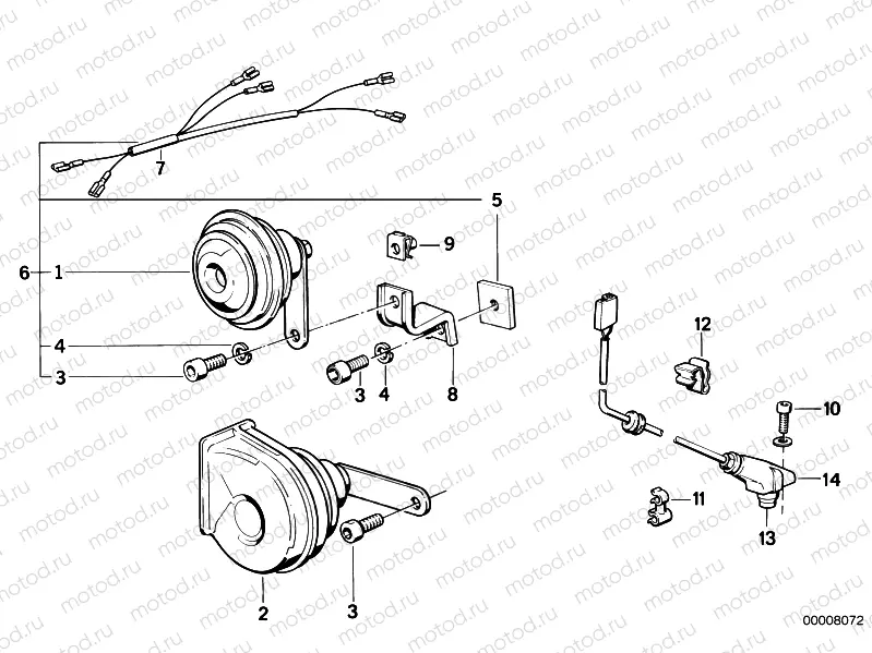 Horn, pulse generator speedometer