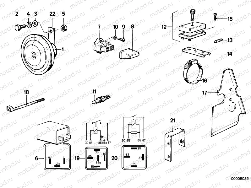 Horn/relay/various switches
