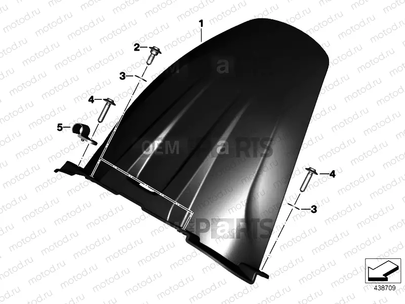 HP CARBON WHEEL COVER, REAR