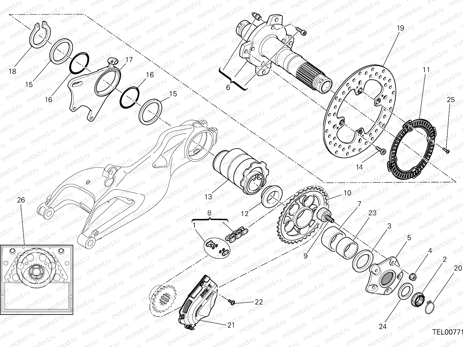HUB, REAR WHEEL [MOD:HYM-SP;XST:AUS,EUR,FRA,JAP]