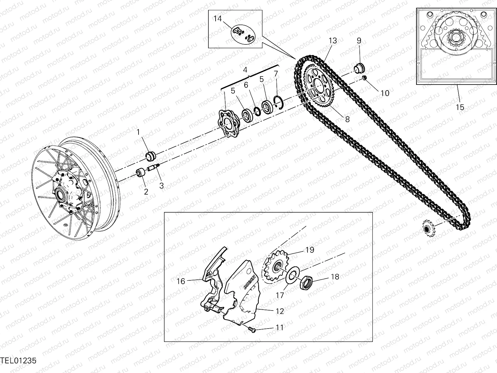 HUB, REAR WHEEL [MOD:MS1260E]